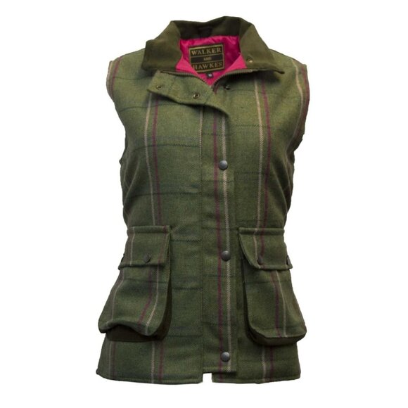 Walker And Hawkes Ladies Derby Tweed Bayston Gilet Made in the U.K. - Picture 1 of 14